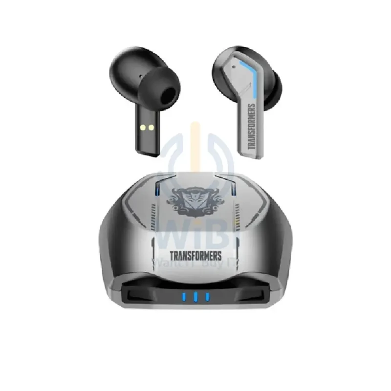 سماعات أذن ترانسفورمرز TF-T06 لاسلكية، بلوتوث، باللون الفضي