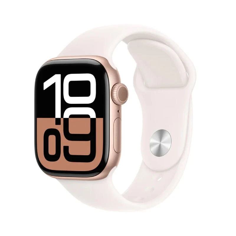 Apple Watch Series 10 with Sport Band - LTPO OLED / 64GB / 46mm / Medium/Large / Bluetooth / Wi-Fi / Light Blush