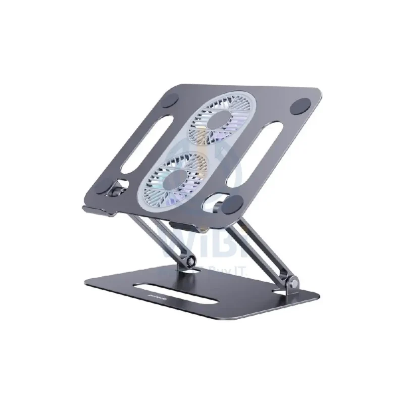 Porodo Adjustable Laptop Stand with Cooling Fan - Grey
