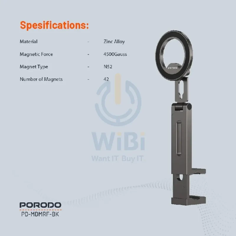 Porodo Special Purpose MagSafe Phone Mount - Black