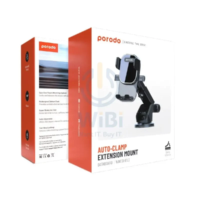 Porodo Air Vent Adjustable Car Mount - Black
