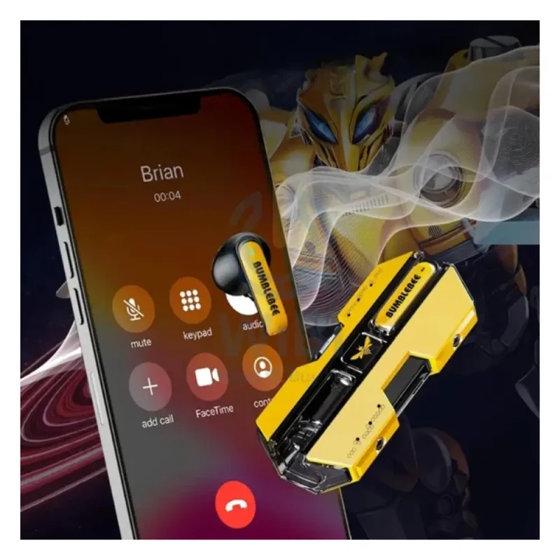 Transformers TF-T01 Wireless Bluetooth Earbuds - Yellow