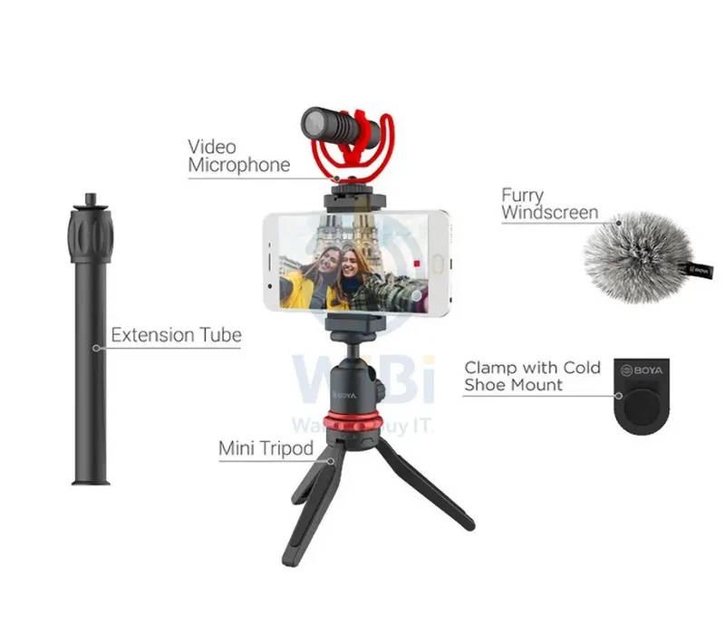 BOYA vlogger kit plus （BY-T1/BY-C12/BY-MM1+) - Black