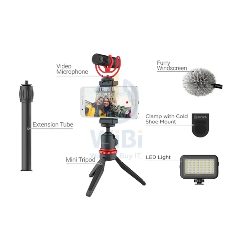 BOYA vlogger kit plus （BY-T1/BY-C12/BY-MM1+) - Black