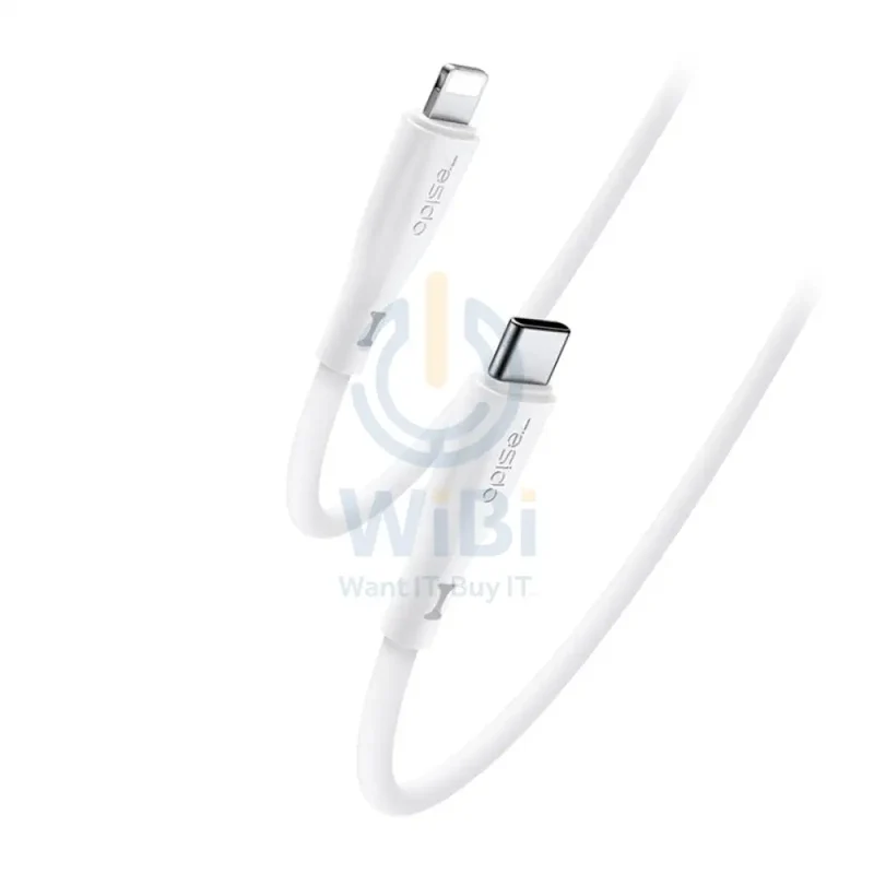 Yesido CA151 8 Pin Silicone Charging Data Cable - 1M / USB / Type-C / Lightning -White
