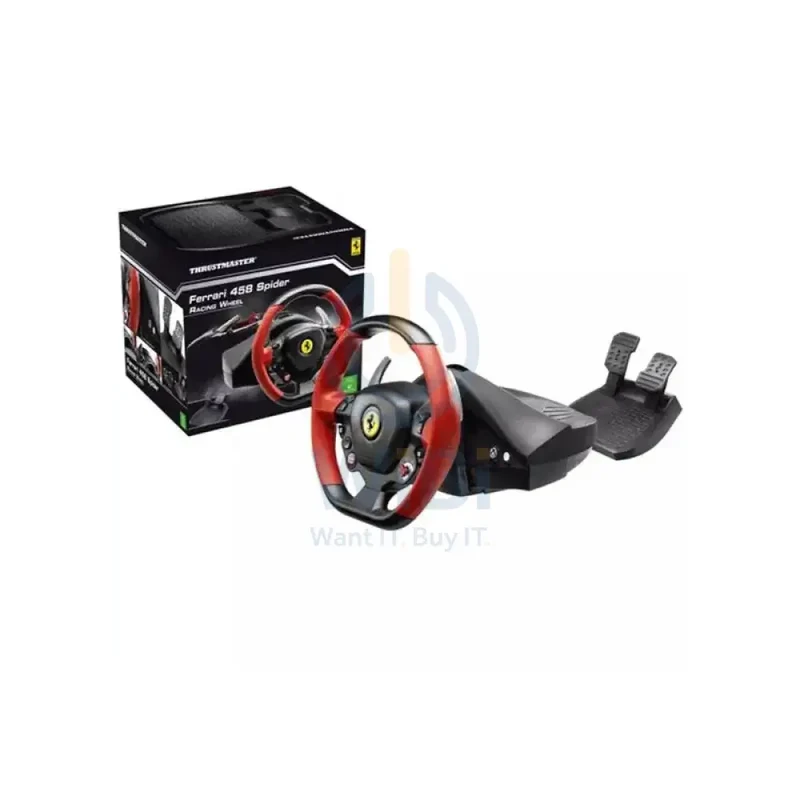 Thrustmaster Gaming Ferrari 458 Spider Racing Steering Wheel - Black/Red