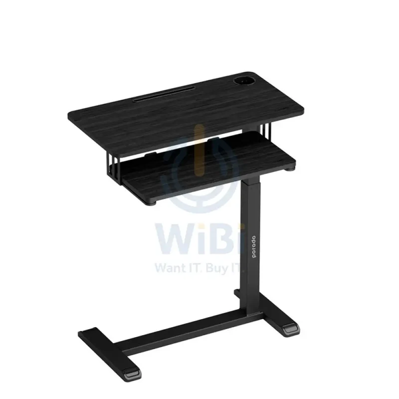 Porodo Height Adjustable Side Desk with Keyboard Tray