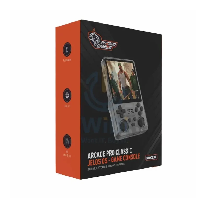 Porodo Gaming Arcade Pro Classic JELOS OS - Game Console / Black