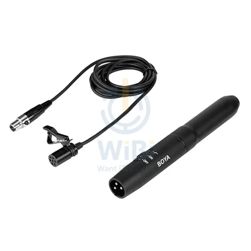 BOYA BY-M11OD Professional Omni-Directional XLR Lavalier Microphone System - 2M / 3 Pin XLR - Black