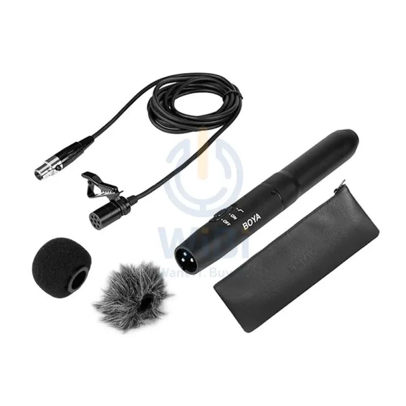 BOYA BY-M11OD Professional Omni-Directional XLR Lavalier Microphone System - 2M / 3 Pin XLR - Black