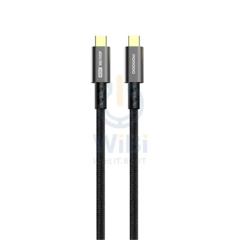 Porodo Woven Cable - 1.8M / 240W / 40Gbps / USB-C