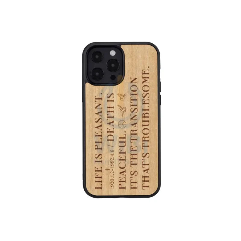 Man & Wood Series Cover - Apple iPhone 13 Pro Max / Life Is Pleasant Ii