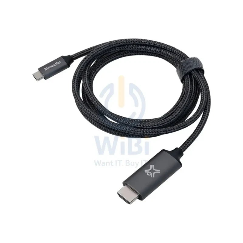 كابل إكستريماك مضفر من النايلون، يو إس بي-C إلى HDMI، بطول 2 متر / رمادي فضائي