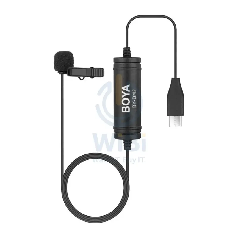 Boya BY-DM2 Digital Lavalier Microphone - 6M / 25Hz / Type-C - Black