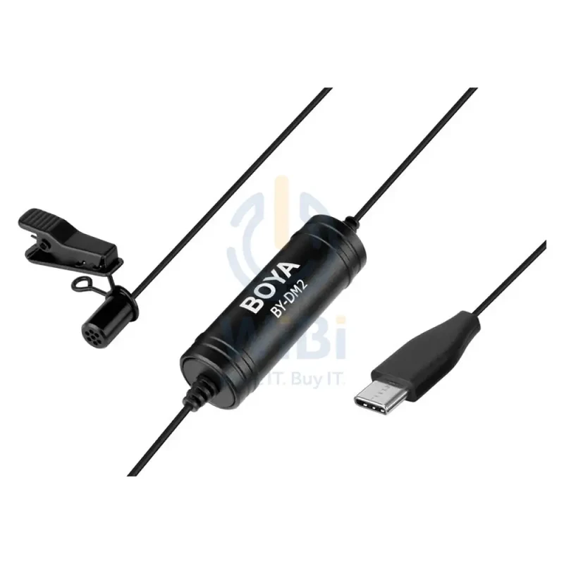 Boya BY-DM2 Digital Lavalier Microphone - 6M / 25Hz / Type-C - Black