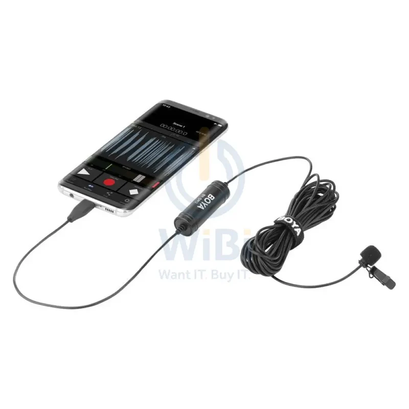 Boya BY-DM2 Digital Lavalier Microphone - 6M / 25Hz / Type-C - Black