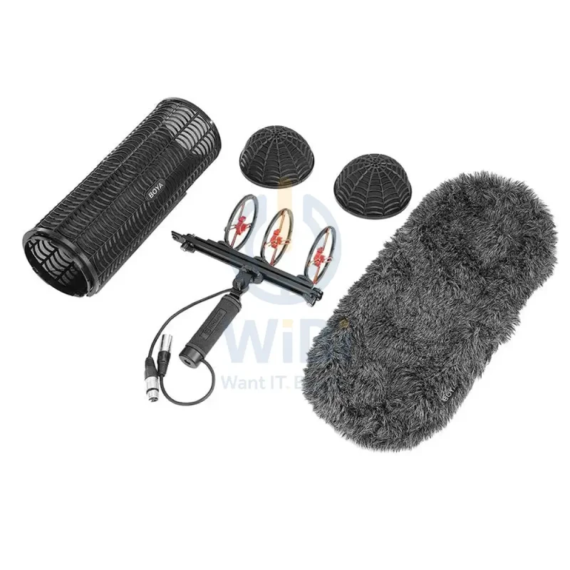 Boya BY-WS1000 Windshield and Suspension Microphones System - Shotgun / XLR - Black