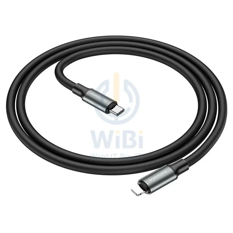 Borofone X51 Triumph Charging Data Cable Type C to Lightning - Black