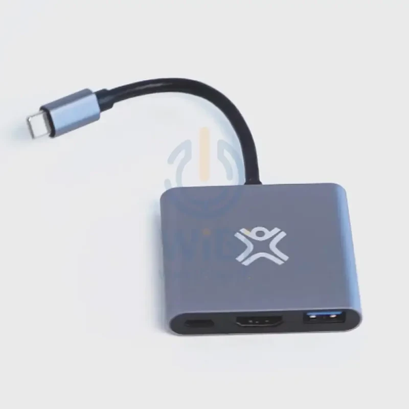 محطة موزع إكستريم ماك، 3 في 1، USB-C، باللون الفضي