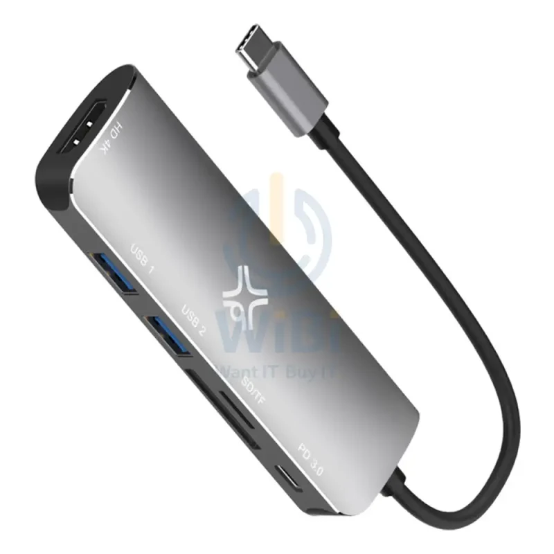 Xtrememac Card Reader - 6-in-1 / USB-C / Silver