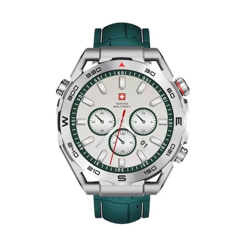 Swiss Military DOM 3 Silicone Strap With 2 Premium Straps - Green / Smart Watch