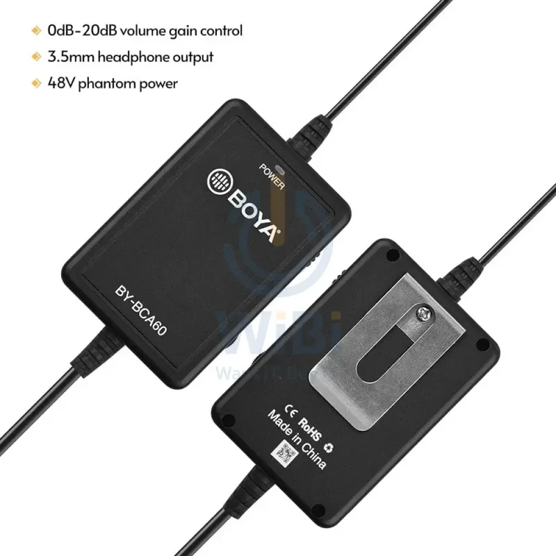 BOYA BY-BCA60 Female XLR TO 3.5mm Male TRRS Microphone Audio Adaptor