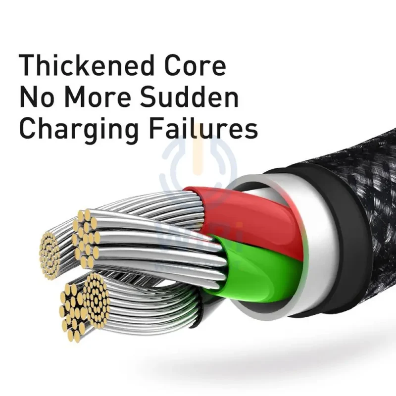Baseus Tungsten Gold 3 in 1 Fast Data Cable - Micro/USB-C/Lightning/ 3.5a / 1.5 Meter / Black
