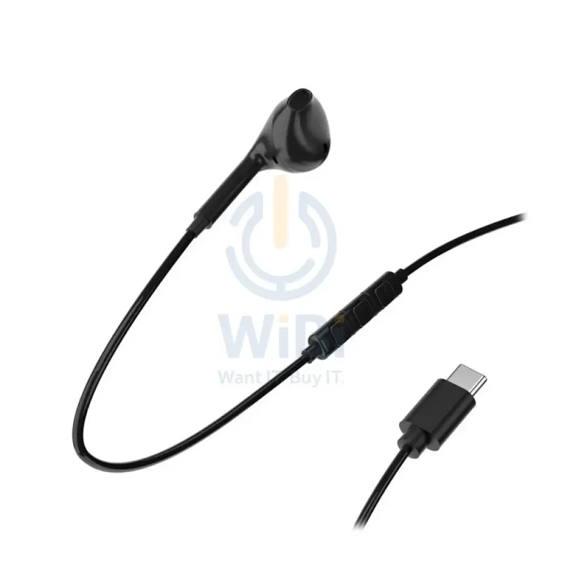 Powerology Type-C Connector Mono Earphone - Black