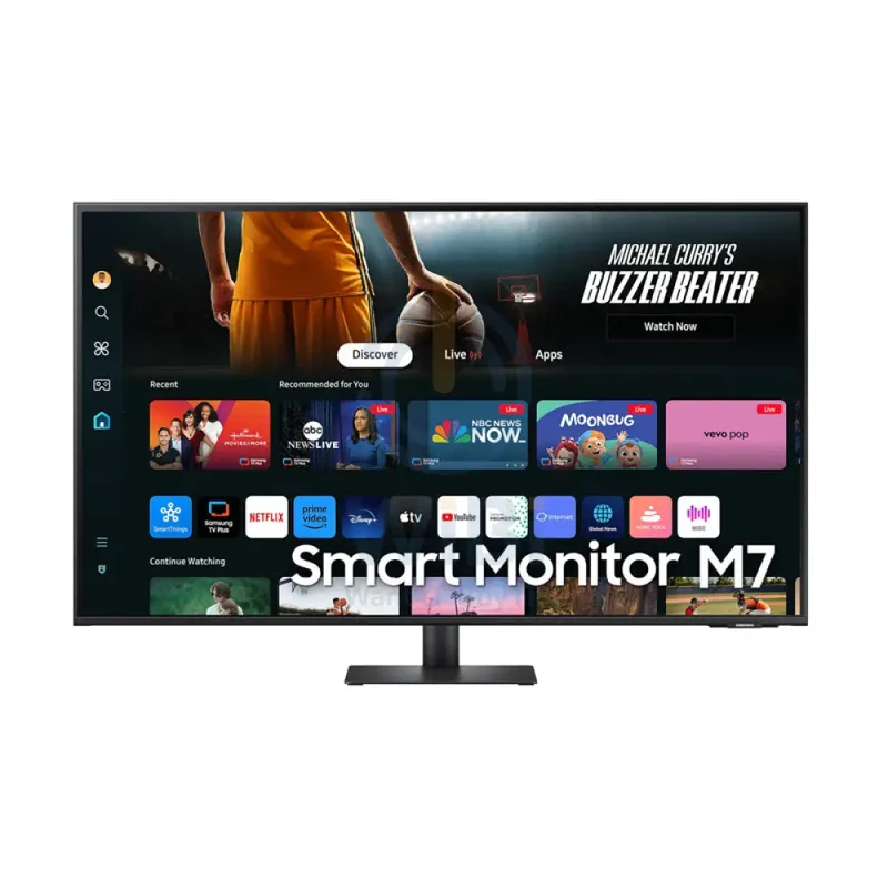 شاشة سامسونج الذكية M70D LS32DM702UMXUE حجم 32 بوصة بدقة 4K UHD / زمن استجابة 4 مللي ثانية / إتش دي إم آي / يو إس بي / بلوتوث 5.2 / أسود
