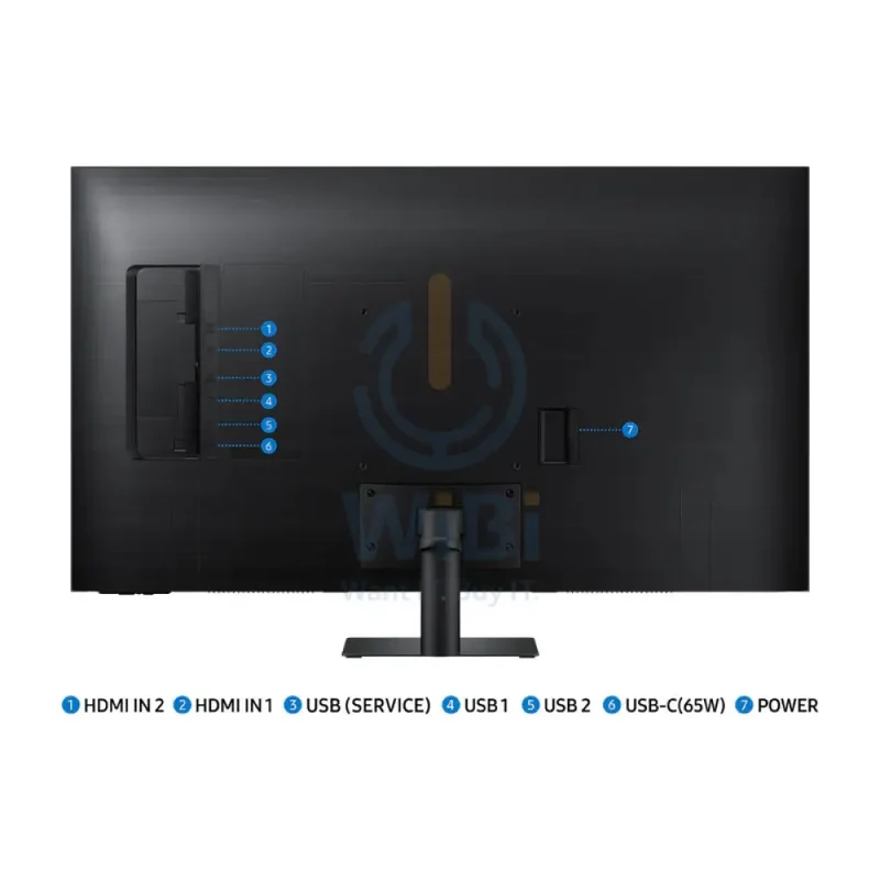 شاشة سامسونج الذكية M70D LS32DM702UMXUE حجم 32 بوصة بدقة 4K UHD / زمن استجابة 4 مللي ثانية / إتش دي إم آي / يو إس بي / بلوتوث 5.2 / أسود