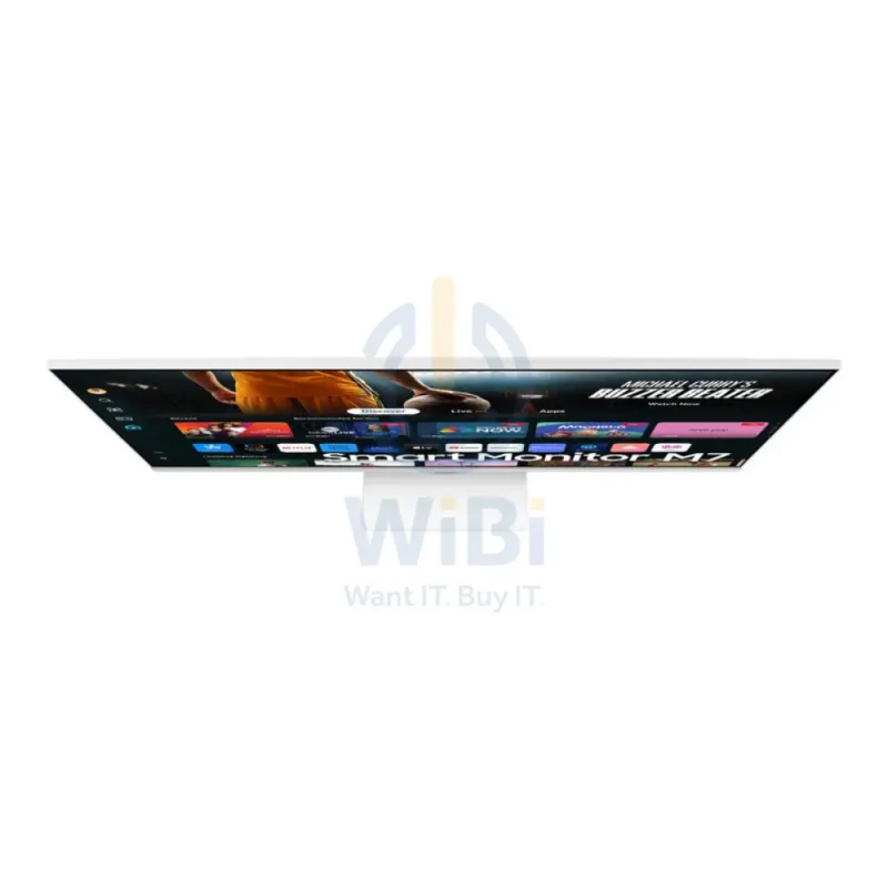 شاشة سامسونج 4K UHD M70D LS32DM703UMXUE ذكية، مقاس 32.0 بوصة، 4K UHD، 4 مللي ثانية، HDMI، USB، بلوتوث v5.2، أبيض