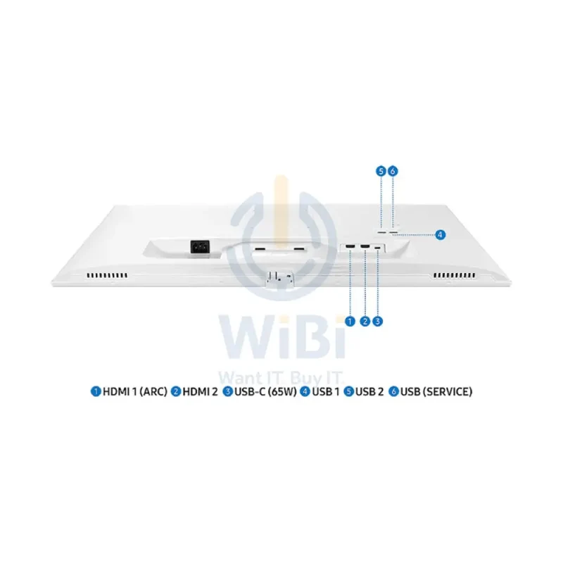 شاشة سامسونج 4K UHD M70D LS32DM703UMXUE ذكية، مقاس 32.0 بوصة، 4K UHD، 4 مللي ثانية، HDMI، USB، بلوتوث v5.2، أبيض