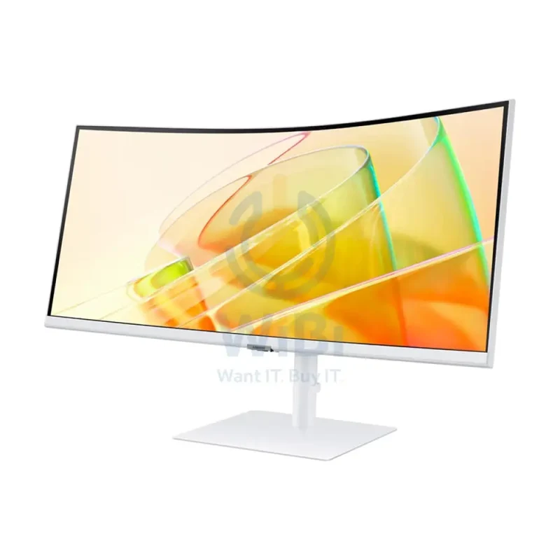 Samsung LS34C650TAMXUE 1000R Curved - 34.0" UWQHD FHD / Thunderbolt 4 / 5ms / HDMI / Display Port / Headphone IN / Ethernet / Warm White - Monitor