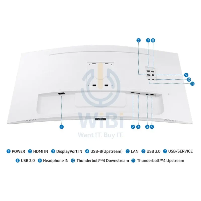 Samsung LS34C650TAMXUE 1000R Curved - 34.0" UWQHD FHD / Thunderbolt 4 / 5ms / HDMI / Display Port / Headphone IN / Ethernet / Warm White - Monitor