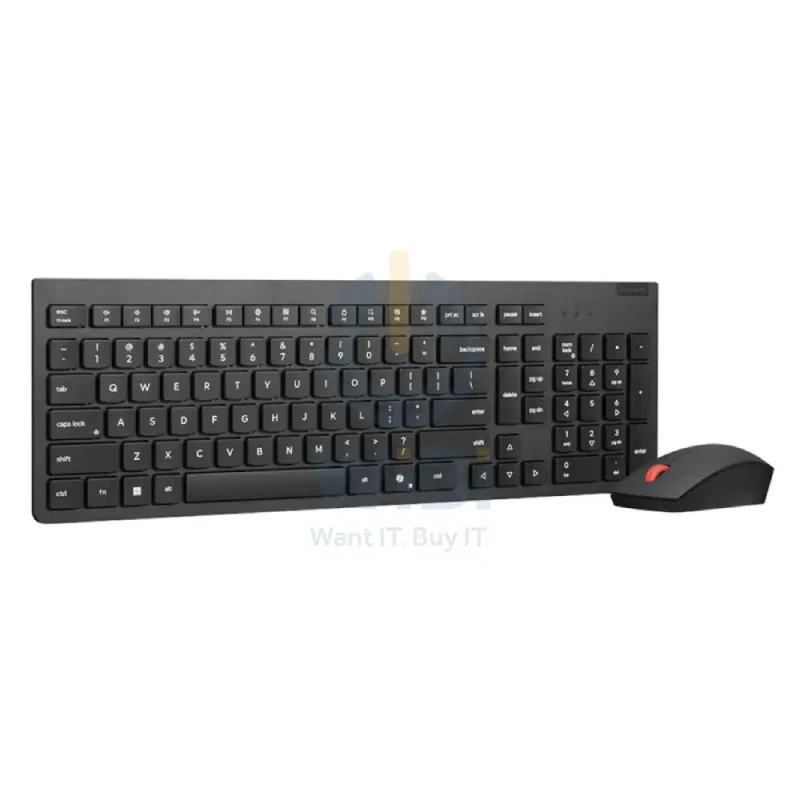 Lenovo Essential Wireless Keyboard and Mouse Gen2 Combo - 2.40GHz / 1600 dpi / Optical / USB Wireless Receiver - Arabic/English Keys