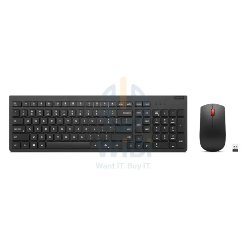 Lenovo Essential Wireless Keyboard and Mouse Gen2 Combo - 2.40GHz / 1600 dpi / Optical / USB Wireless Receiver - Arabic/English Keys