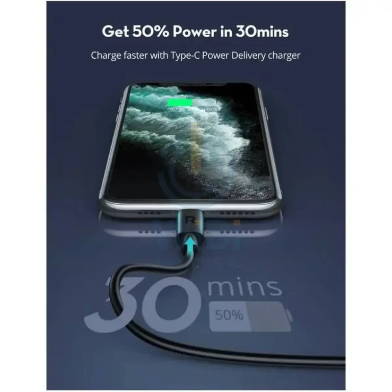 RAVPower Cable - USB-C To Lightning / 1 Meter / Black