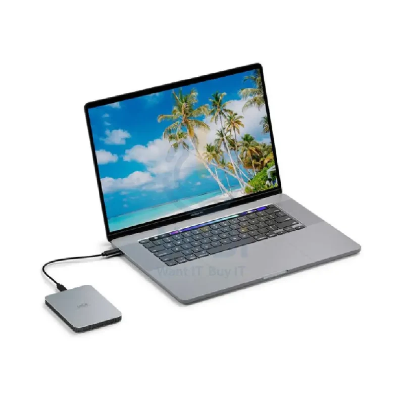 LaCie Portable Mobile Drive - 4TB / USB 3.2 Gen 1 / Type-C / Titanium Silver / External Hard Drive