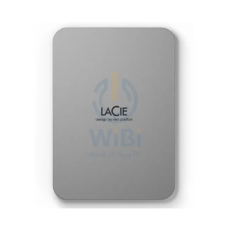 LaCie Portable Mobile Drive - 2TB / USB 3.2 Gen 1 / Type-C / Titanium Silver / External Hard Drive