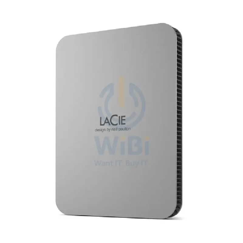LaCie Portable Mobile Drive - 2TB / USB 3.2 Gen 1 / Type-C / Titanium Silver / External Hard Drive