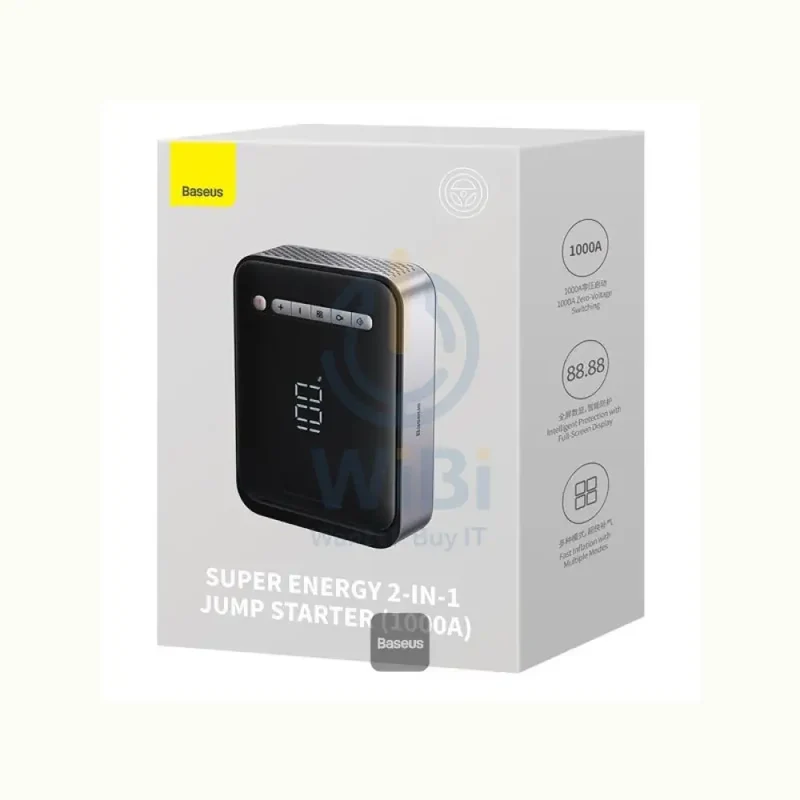Baseus Super Energy 2-in-1 Jump Starter - 8000mAh / 1000A / Black