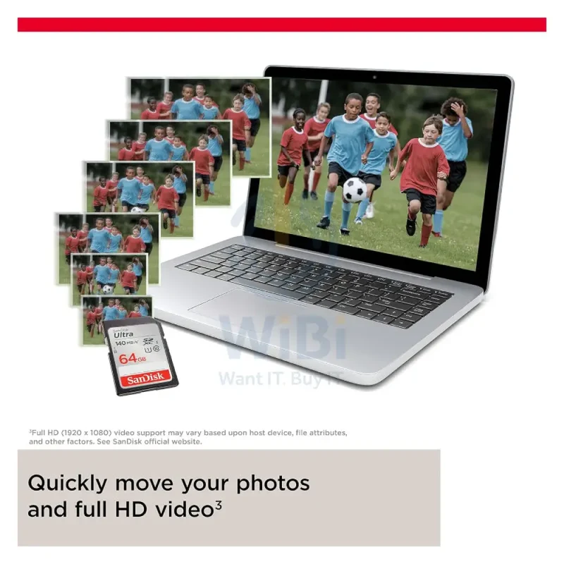 SanDisk Ultra SDHC/SDXC UHS-I Card - 64GB / Up to 140 MB/s