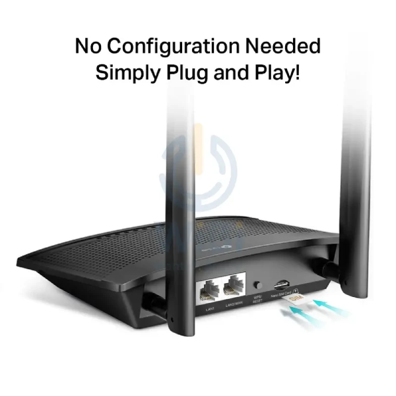 TP-Link (TL-MR100) Wireless N 4G LTE Router - 4G LTE / 2.4 GHz(300 Mbps) / LAN / WAN