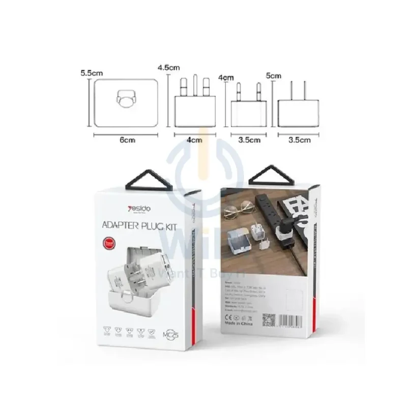 Yesido MC25 Adapter Plug kit - White