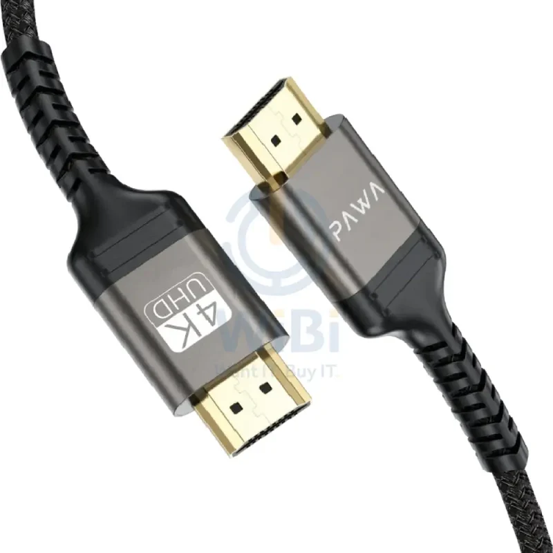 كابل باوا سلسلة إل-كارو مضفر من HDMI إلى HDMI، 4K، بطول 5 متر، باللون الأسود