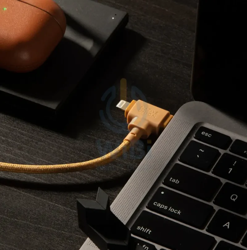 كابل نيتف يونيون بيلت ديو - USB-C / لايتنينج / ‏1.5 متر / بني كرافت