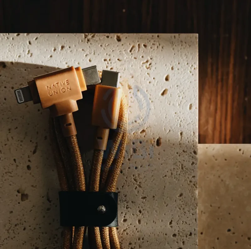 كابل نيتف يونيون بيلت ديو - USB-C / لايتنينج / ‏1.5 متر / بني كرافت