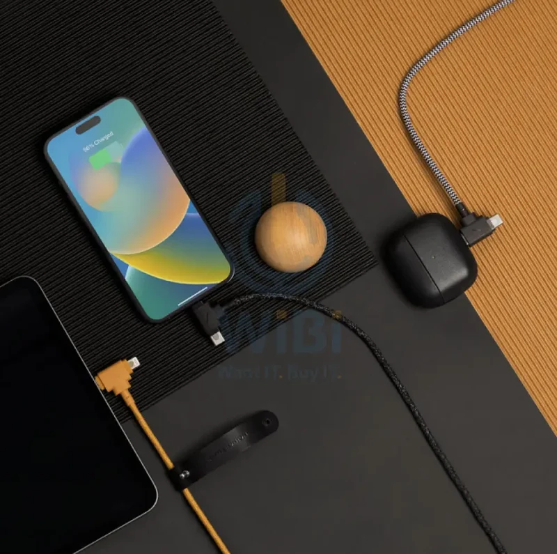 كابل نيتف يونيون بيلت ديو - USB-C / لايتنينج / ‏1.5 متر / بني كرافت