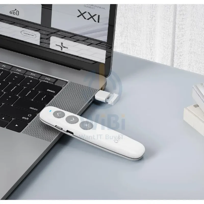 XO CF27 Smart PPT Flip Pen Red Laser Light Display - White