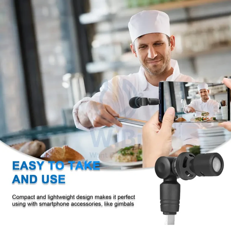 Saramonic SmartMic Di Mini Professional Microphone for iOS Devices with Lightning Connector - Black